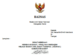 Contoh Format Surat BAZNAS