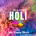 Write Your Name On The Happy Holi 2023 Greeting Card For Free