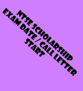 NTSE SCHOLARSHIP CALL LETTER