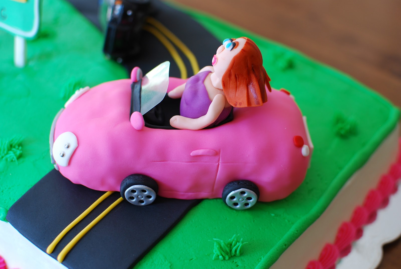 Snacky French: Sweet Sixteen Convertible Car Cake