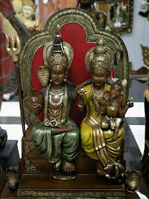 Wood carved Hindu deities