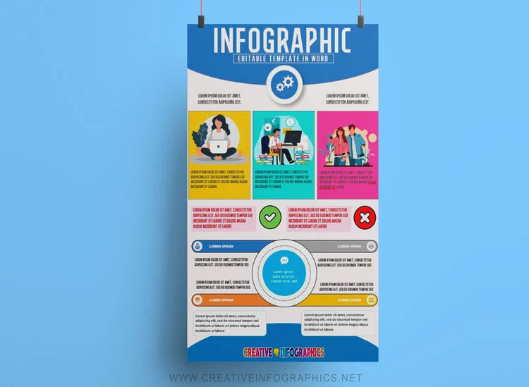 Informative infographic template with creative design