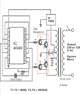 Simple  100 watt Inverter  Citcuit Using IC 4049 DIY