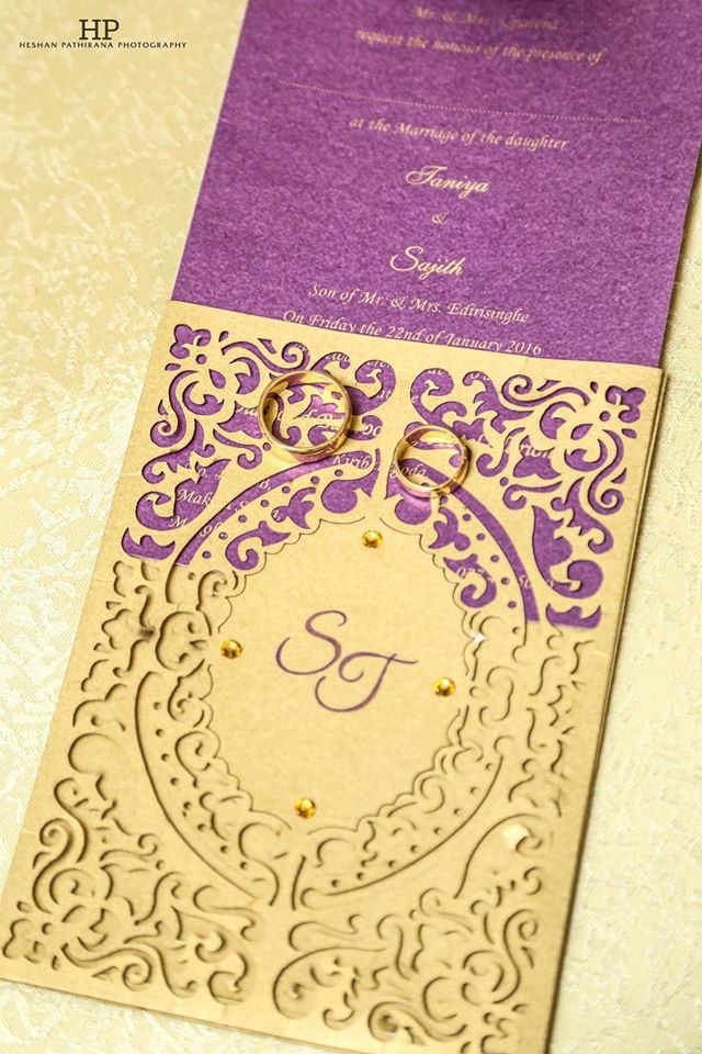 Sajith & Taniya Kandyan Wedding  initation card