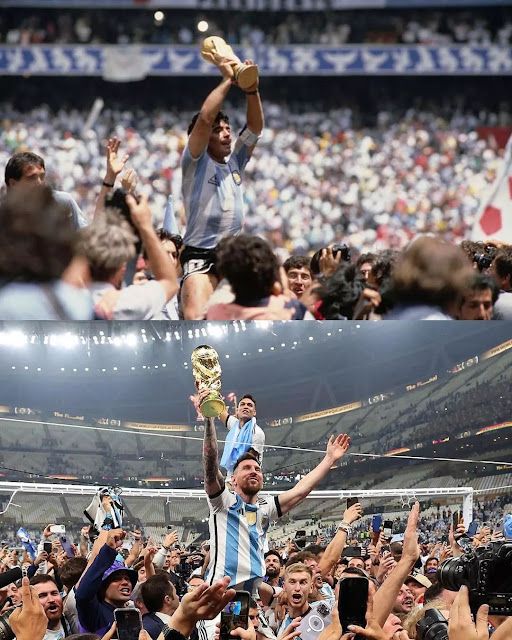 Lionel Messi dan Diego Maradona