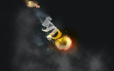 Flaming meteor text effect fotoshop tutorial