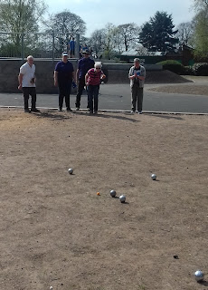 Petanque action at Alexandra Park in Edgeley