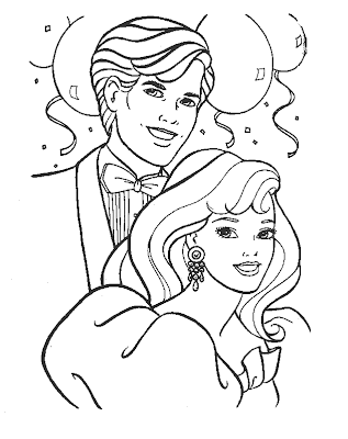 Barbie Coloring Sheets on Barbie Coloring Pages  Ken And Barbie Coloring Pages