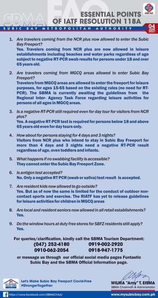 FAQ Subic Bay entry guidelines