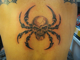 skull spider tattoo - skull spider tattoo pictures