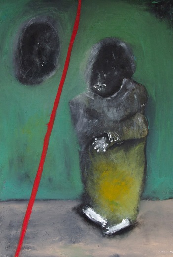 "Homelessness" por Shabu Mwangi | imagenes de obras de arte contemporaneo, pinturas tristes | sad art