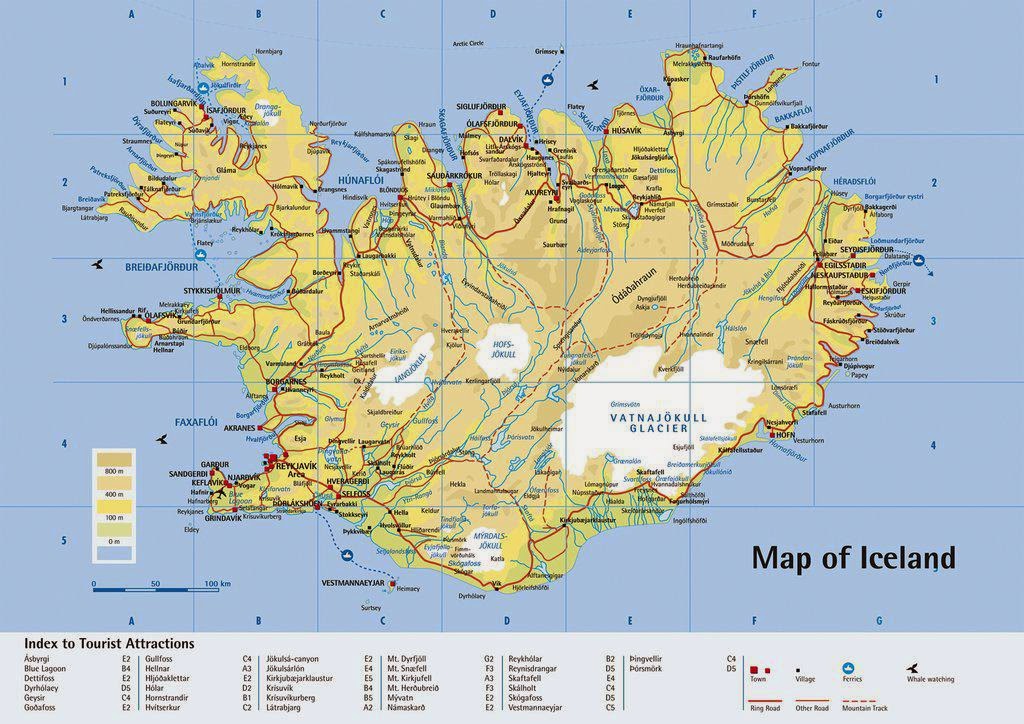 Map of Iceland 10 Most Beautiful Island Countries in the World