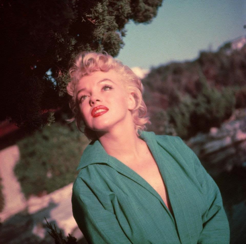 Beautiful Marilyn Monroe in Green Top Photographed by Ted Baron in 1954