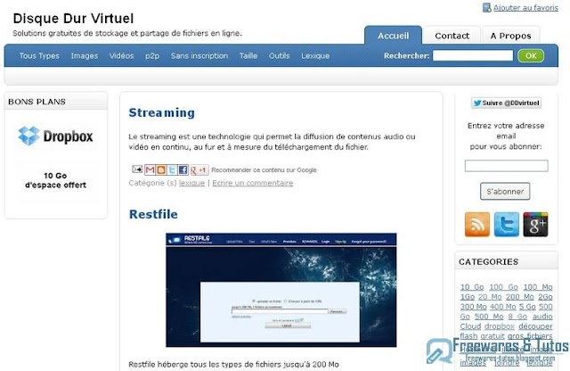 Le site du jour : Disque Dur Virtuel