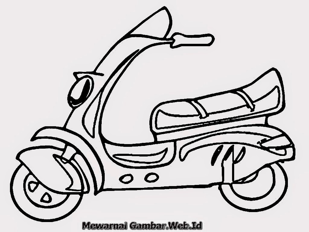 Mewarnai Gambar  Motor Mewarnai Gambar 