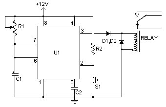 Rangkaian Timer  Sederhana IC 555 Dengan Relay Kumpulan 