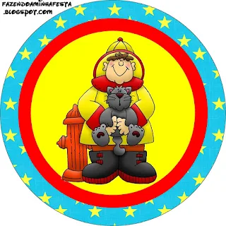 Fireman Themed Party Toppers or Free Printable Candy Bar Labels