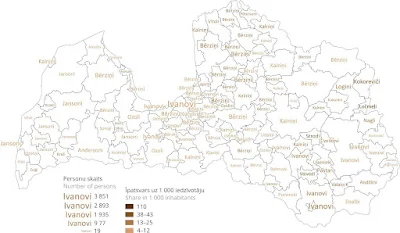 Nachname Iwanow in Lettland