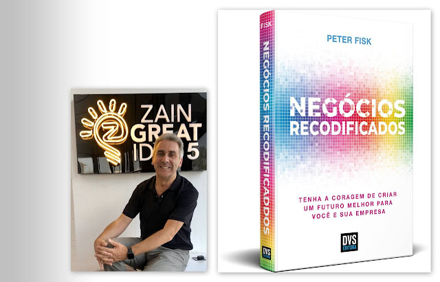 Autor Peter Fisk e capa do livro " Negócios Recodificados".