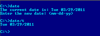 DOS Date command overview