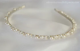 How to Make a Pearl and Crystal Headband