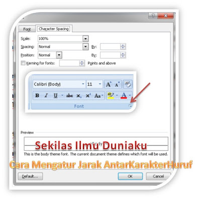 Cara Mengatur Jarak Antar Karakter Huruf Di Word