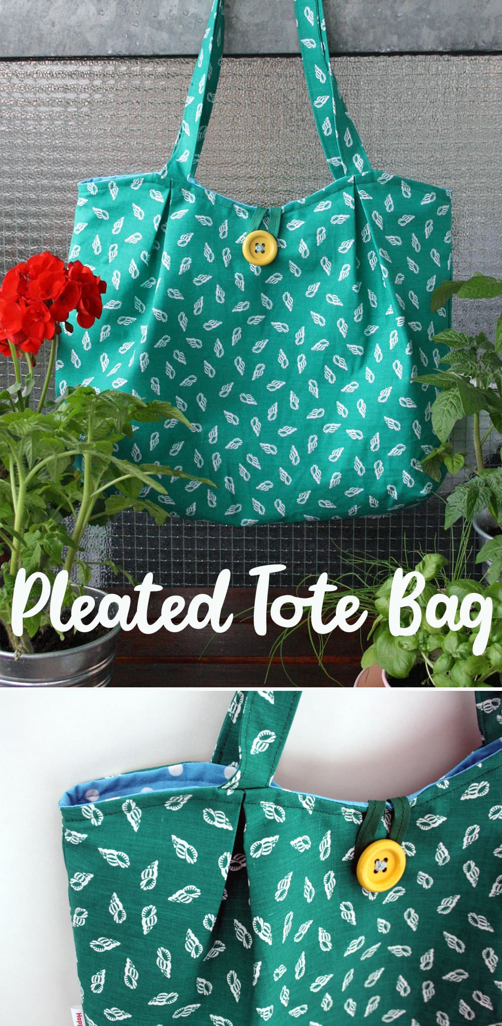 Pleated Tote Bag Free Pattern