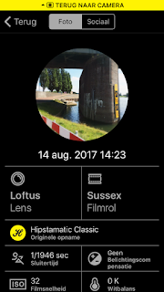 Screenshot Hipstamatic-instellingen Loftus + Sussex