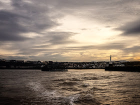 Photo of a heavy sky over Maryport as we headed out onto the Solway Firth on Tuesday morning