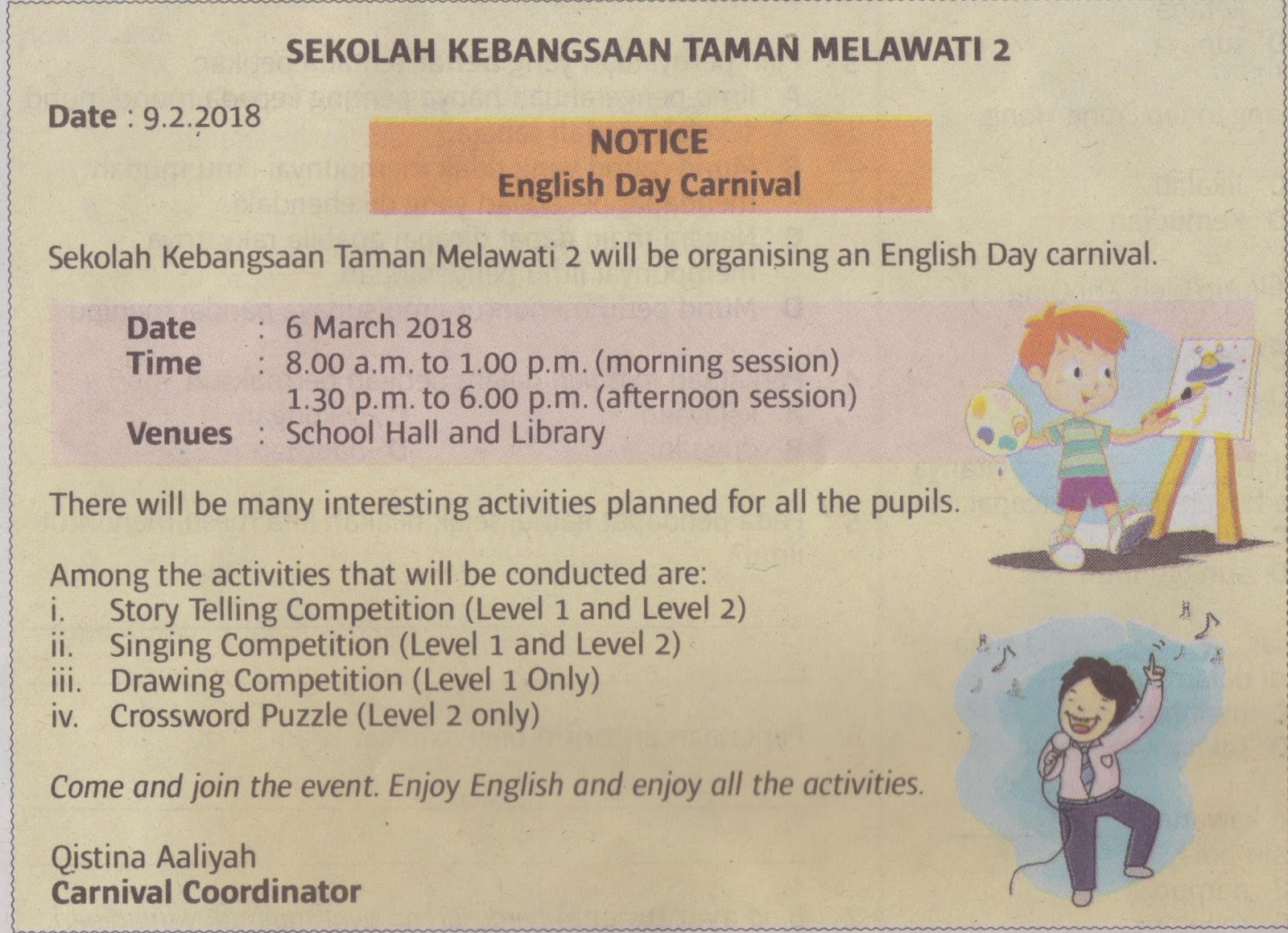 Learning English Daily Bahasa Inggeris Format Soalan Upsr Paper 2