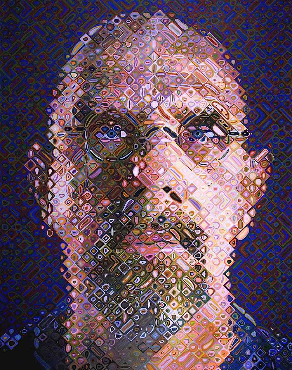 a Chuck Close painting