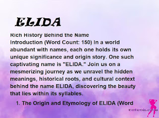 meaning of the name "ELIDA"