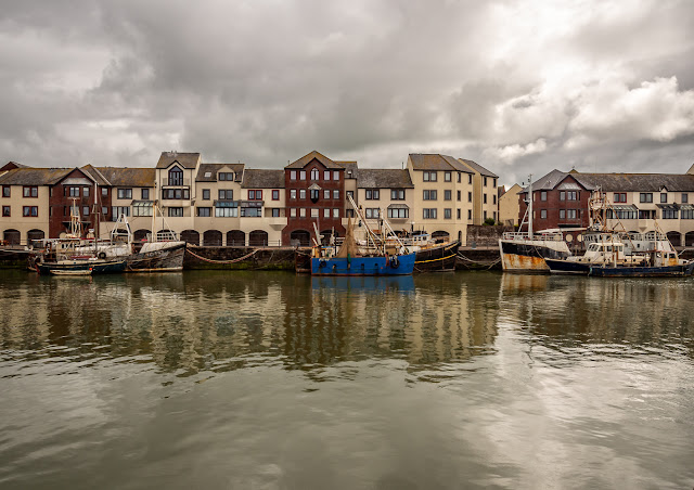 Photo of reflections in Maryport Harbour