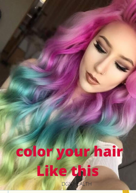 raimbow hair color for holi 2020