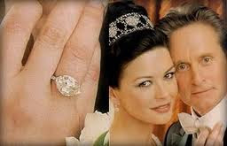 10-carat marquise cut antique diamond engagement ring - Michael Douglas-Catherine Zeta-Jones