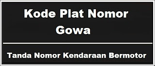 Kode Plat Nomor Kendaraan Gowa