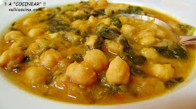 Garbanzos con acelgas