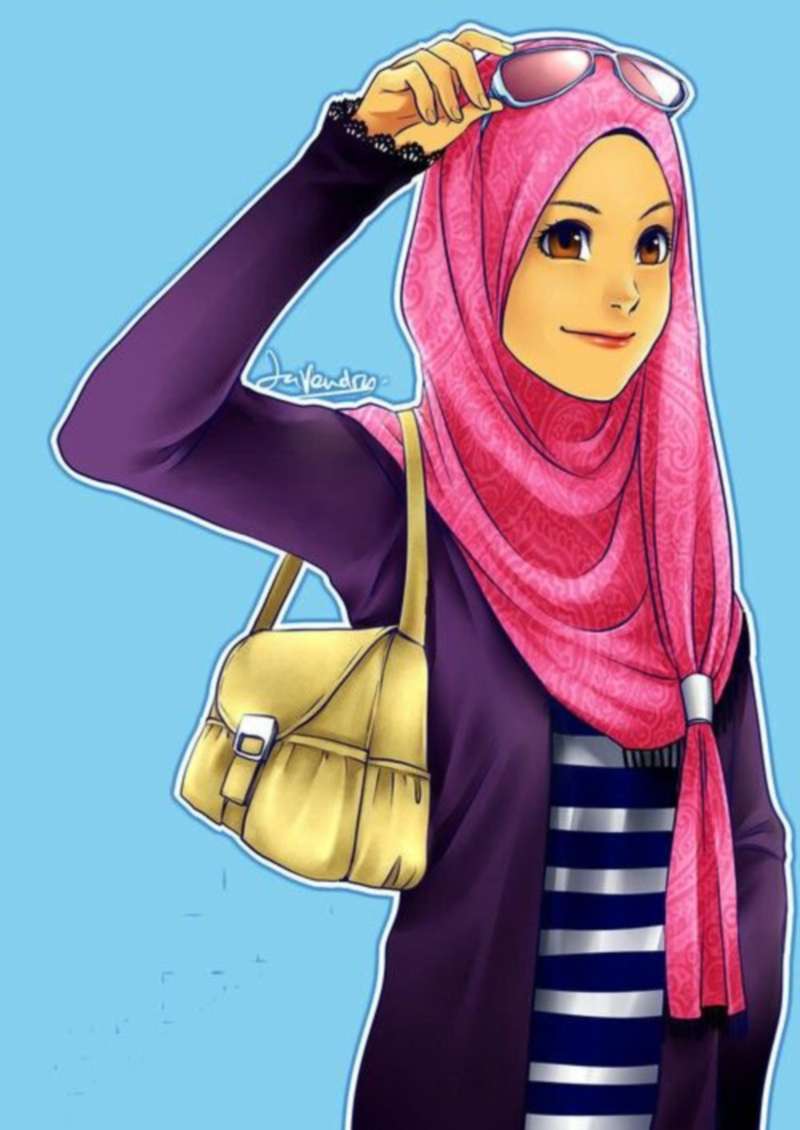 Gambar Kartun Muslimah Remaja Cantik Kantor Meme