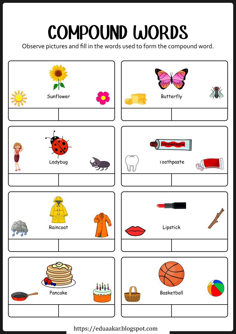 Compound Words Worksheets