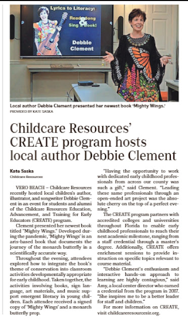 Debbie Clement Newspaper Article on "Mighty Wings"