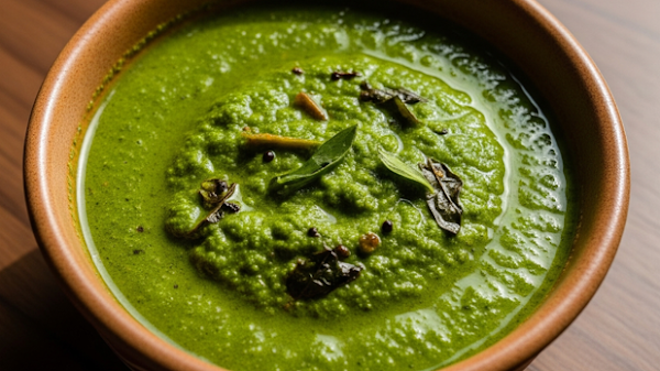 Fresh Green Coriander-Mint Chutney (No Onion, No Garlic)