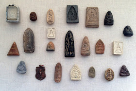 A collection of Thai Buddhist amulets