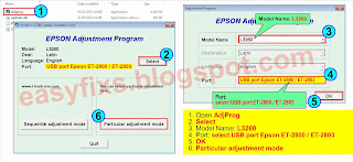 How to use AdjProg Epson ET-2800, ET-2803