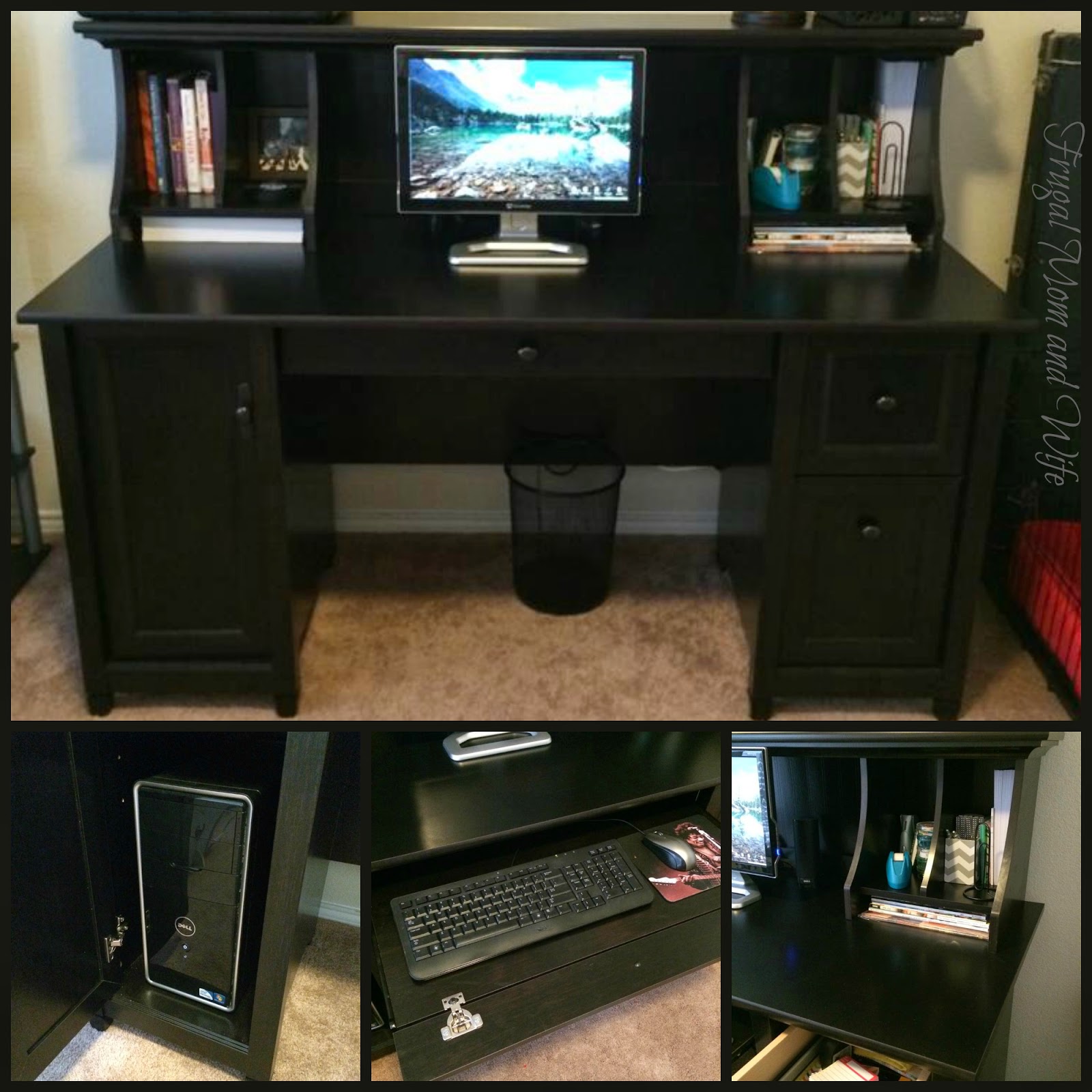 Frugal Mom and Wife: Computer Desk With Hutch Set {Edge 