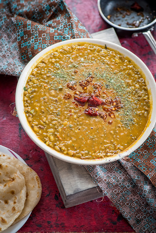 whole mung bean curry, dal tarka