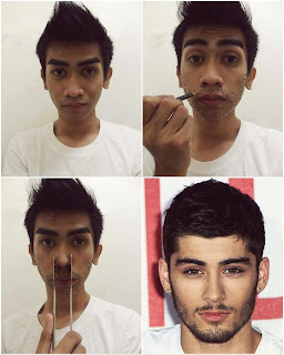 Make-up Transformation - Zayn Malik - One Direction by Megan Romero funny bisaya meme by besh