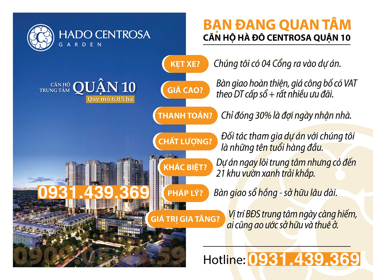 Nhung dieu khach hàng quan tam hang dau khi mua ha do centrosa garden quan 10