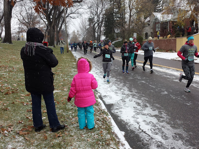 Early Morning Run - Mile High Turkey Trot Lisa on Downing