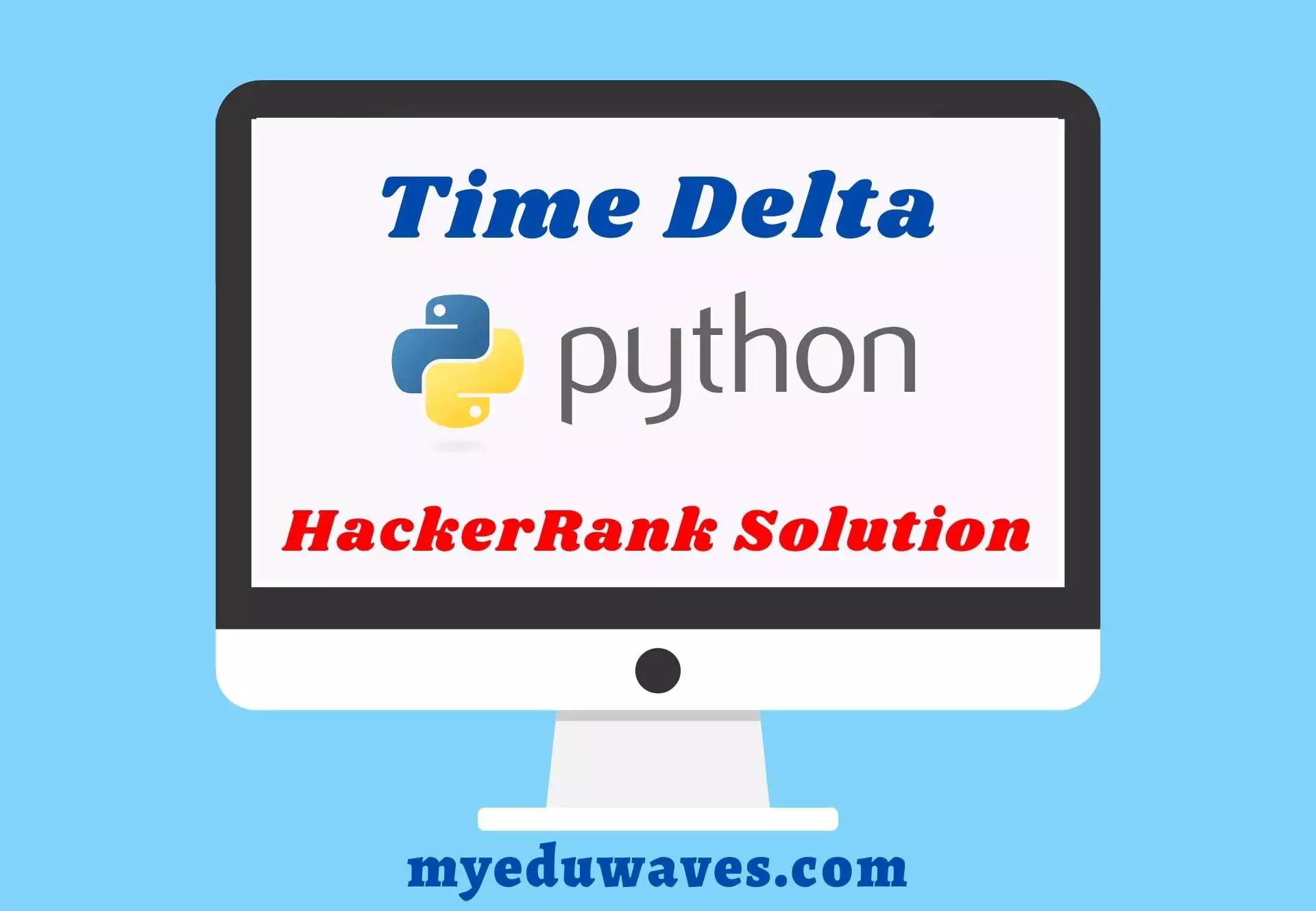Time Delta - HackerRank Python Solution