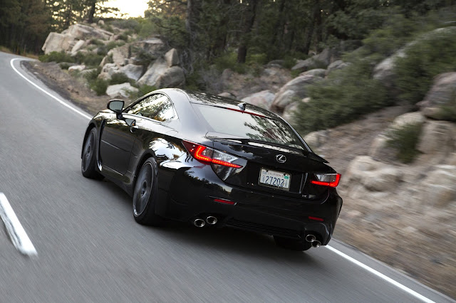 Rear 3/4 view of 2017 Lexus RC-F